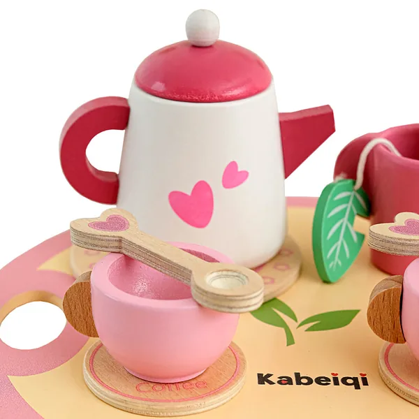 NEW Wooden Pretend Play Toy Afternoon Tea Party Set for Kids