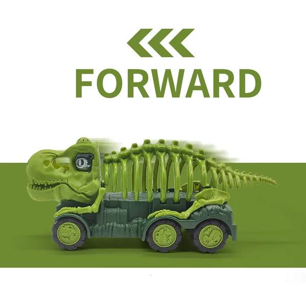 TW271351 Portable Pull Back Dinosaur Car Storage Toy Carrier With Lig