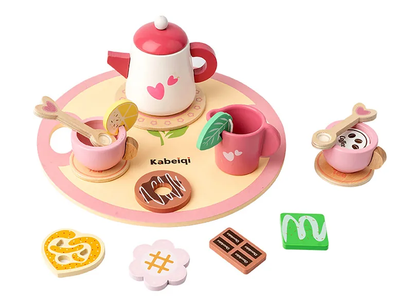 TW308811 NEW Wooden Pretend Play Toy Afternoon Tea Party Set for Kids