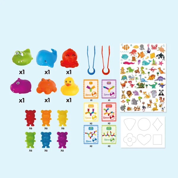 TW312865-Toy Color Sorting Counting Toy Animal Learning Matching Games Mo