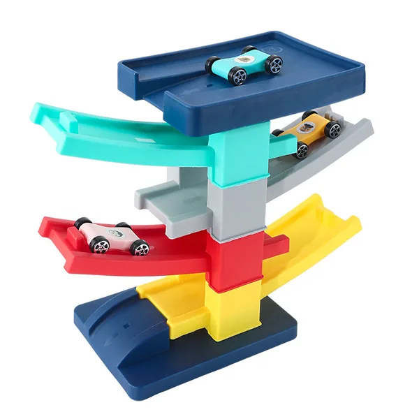TW304474 Montessori Toy Gliding Car Ramp Slot Toy for Toddler Ramp Ra