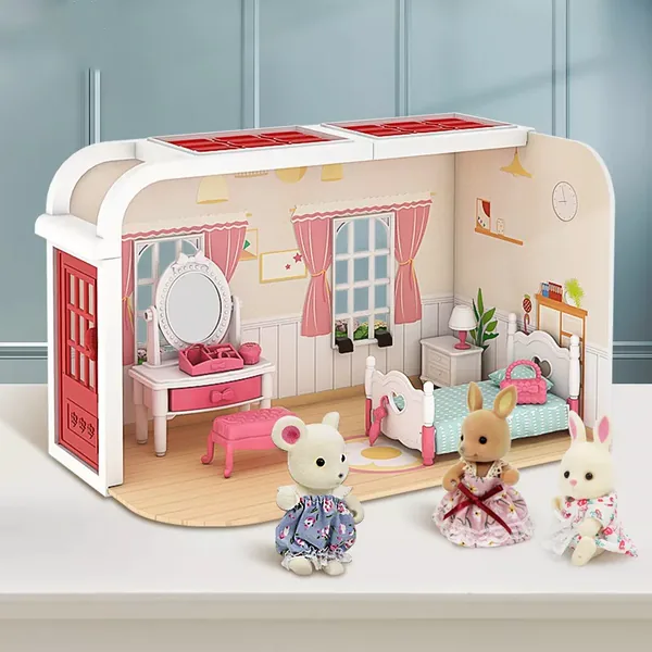 TW261000 Kids Educational Toys DIY Kids Fun Plastic Diy Furniture Bed