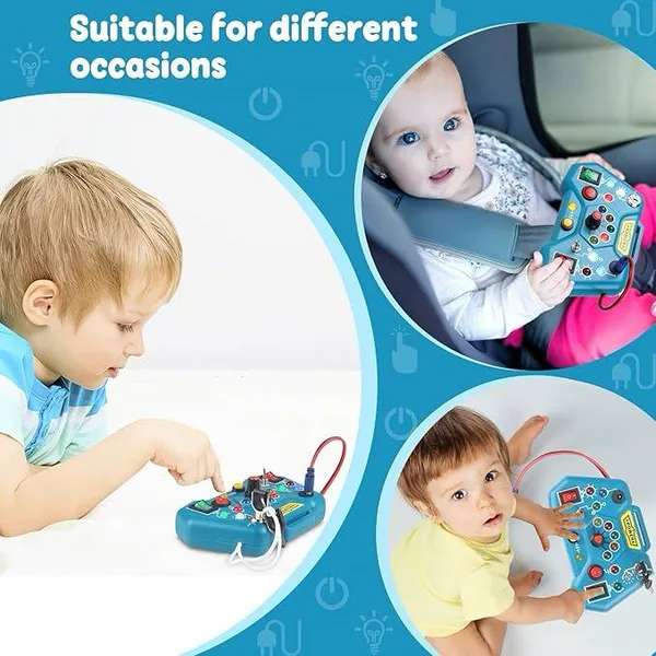 TW341301 Montessori-Inspired LED Lights Busy Board Toy Analog Circuit