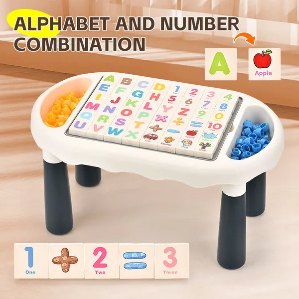 TW309267 2 in 1 Multi-function Drawing Board Building Blocks Table Ch