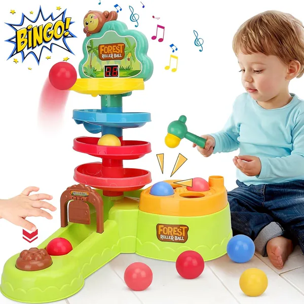 TW305023 Baby Toddler Montessori Toys Hammer Pound Ball Toy Shoot Bal