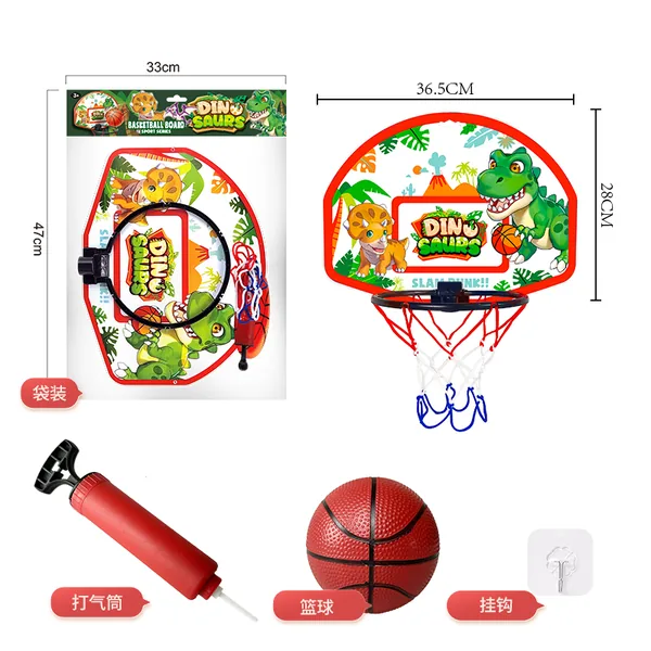 TW304953-Toy 2 in 1 Dinosaur Toss Game and Basketball Board Kids' Outdoor