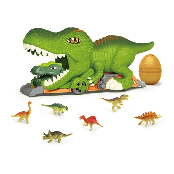 TW304480 Kids Dinosaur Swallowing Car Toy with Mini Dino Figures Slid