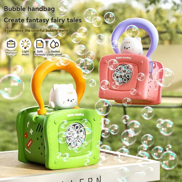 TW306016 Kitten Machine Bubble Gun for Kids with Music Light-up Plast