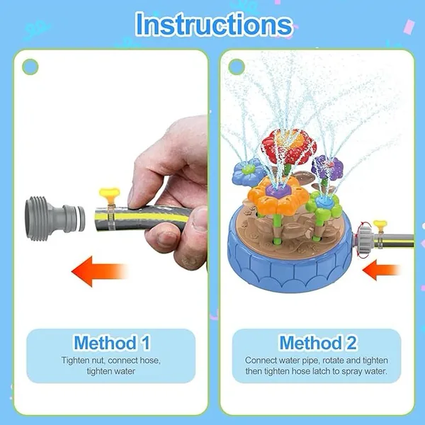 TW334372 DIY Flowers Water Sprinklers Outdoor Toy Durable and Fun Kid