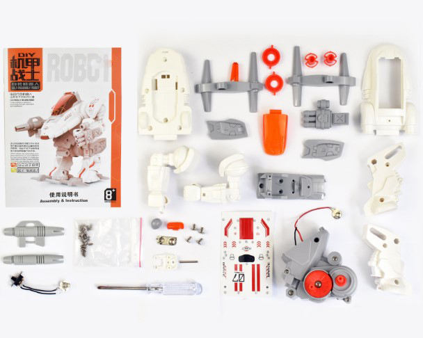 TW191290 High Quality Diy Self-assembly Robot Warrior Simulation Walk
