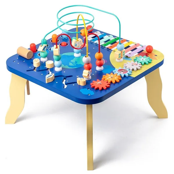 TW305229 5 in 1 Multi-functional Busy Board Montessori Wooden Table S