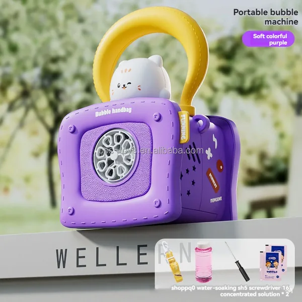 TW306016 Kitten Machine Bubble Gun for Kids with Music Light-up Plast