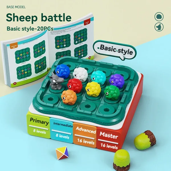 TW312955-Toy Sheep Wolf Toy Memory Game STEM Board Game for 5 7 Years Old