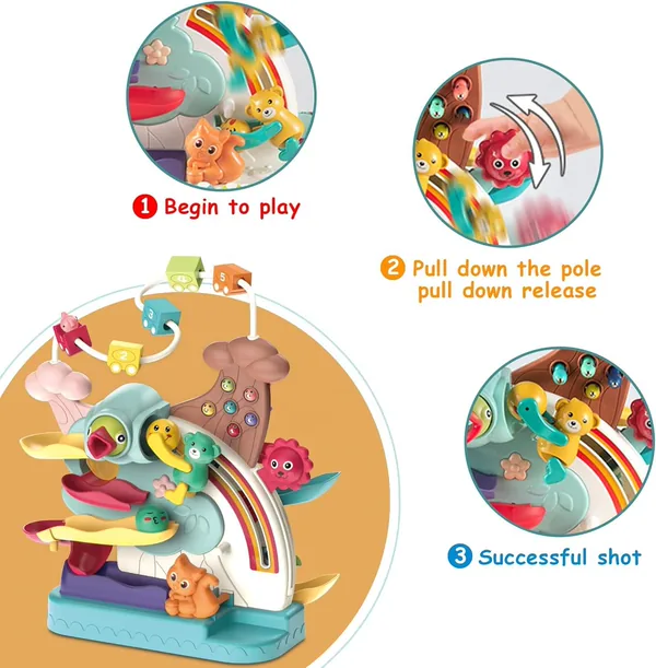 TW287262 5 in 1 Toys for Kids Car Ramp Toy Basketball Shooting Game W