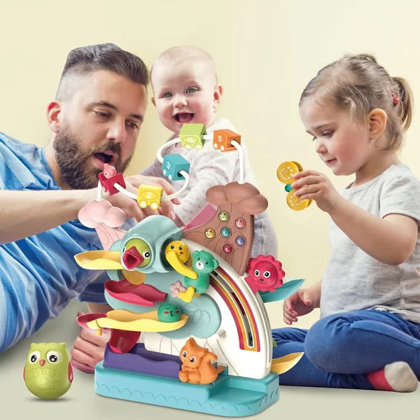 TW287262 5 in 1 Toys for Kids Car Ramp Toy Basketball Shooting Game W