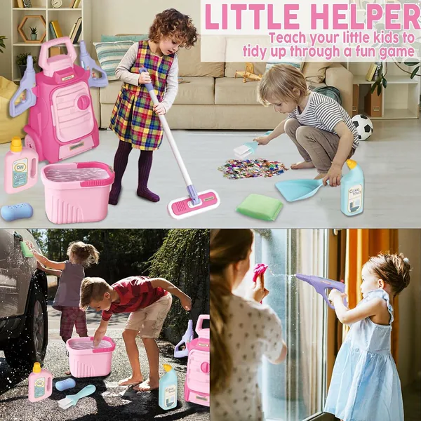 TW303813 11 PCS Pretend Play Toys Housekeeping Kit House Cleaning Toy
