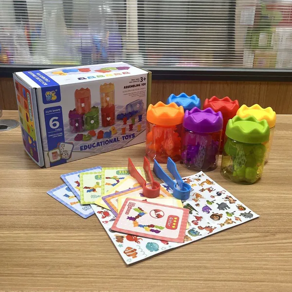 TW312865-Toy Color Sorting Counting Toy Animal Learning Matching Games Mo