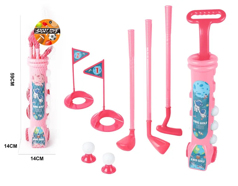 TW304965-Toy Mini Golf Club Set Plastic Outdoor Exercise Toy with Golf Ca