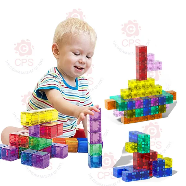 TW296539 32pcs Digit Blocks STEM Learning Toys Translucent Magnetics