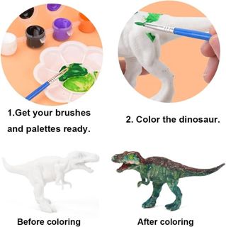 2 in 1 Dinosaur Painting Kit and Pull Back Cars