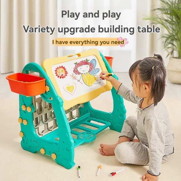 TW304867 4 In1 Children 163PCS Building Blocks Toy Set with Kids Draw