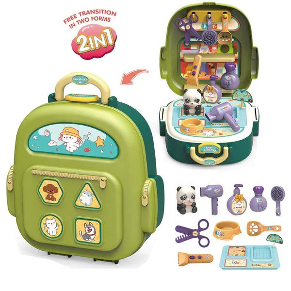 TW283799 Kids 2 in 1 Kitchen Food Set Pretend Play Toy Doctors Orname