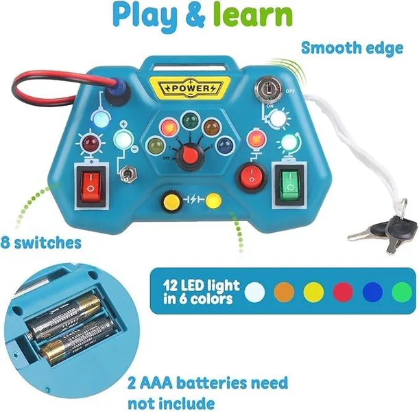 TW341301 Montessori-Inspired LED Lights Busy Board Toy Analog Circuit