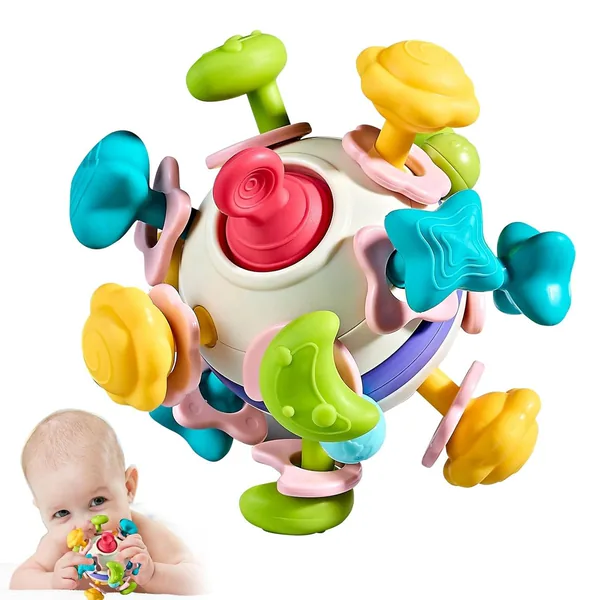 TW286411 4 in 1 Baby Sensory Toys Infant Chew Rattles Newborn Toddler