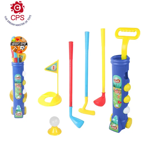 TW304965-Toy Mini Golf Club Set Plastic Outdoor Exercise Toy with Golf Ca