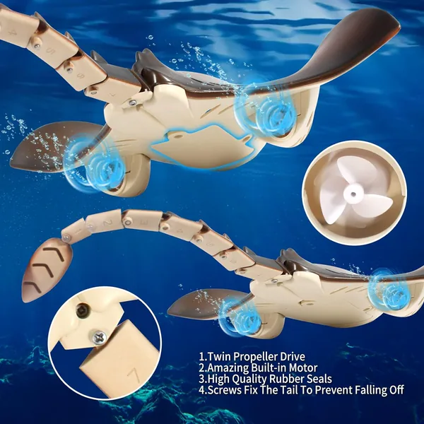 TW305027 Remote Control Shark Toy Animals for Kids RC Shark for Pool