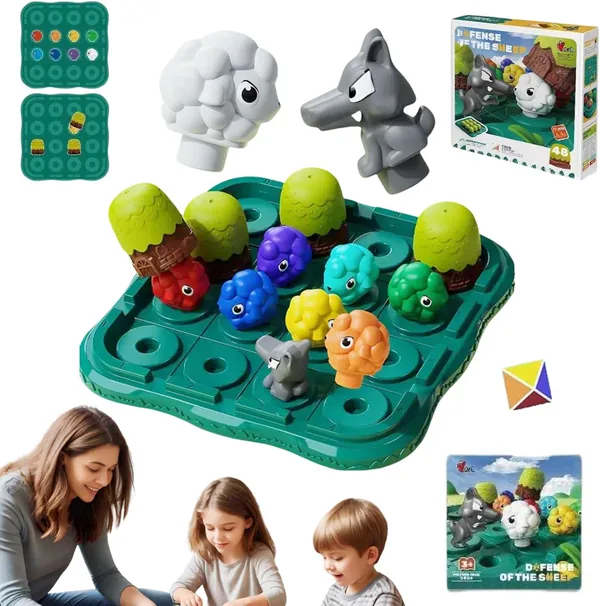 TW312955-Toy Sheep Wolf Toy Memory Game STEM Board Game for 5 7 Years Old