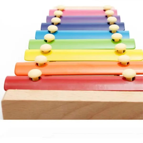 TW307384 Children's Educational Wooden Handbell 8-tone Colourful Musi