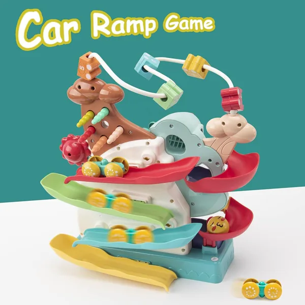 TW287262 5 in 1 Toys for Kids Car Ramp Toy Basketball Shooting Game W