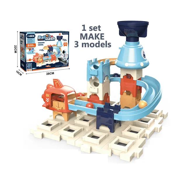 TW274003 Kids Building Block Ejection Ball Run Toy Set with 3 Changea