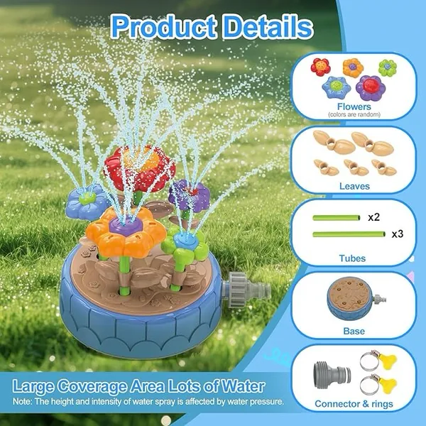 TW334372 DIY Flowers Water Sprinklers Outdoor Toy Durable and Fun Kid
