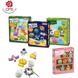 DIY Dinosaur Painting Kit Plaster Figurine Pretend Play Toy