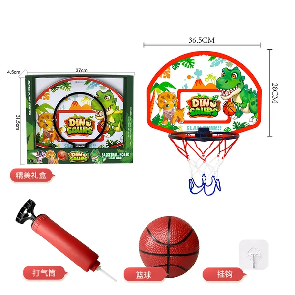 TW304953-Toy 2 in 1 Dinosaur Toss Game and Basketball Board Kids' Outdoor