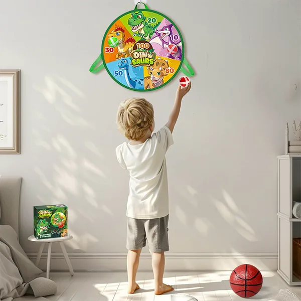 TW304955 2 in 1 Dinosaur Toys Mini Basketball Hoop for Toddler Indoor