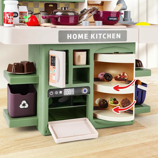 TW283809 Kitchen Set Toy with Realistic Steam and Light-up Toys Prete