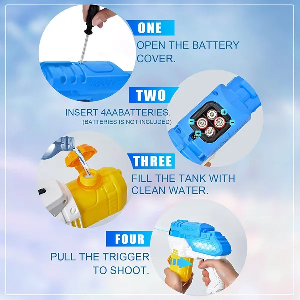 Toy Songkran Fast Closing Battery Operated Electric Super Water