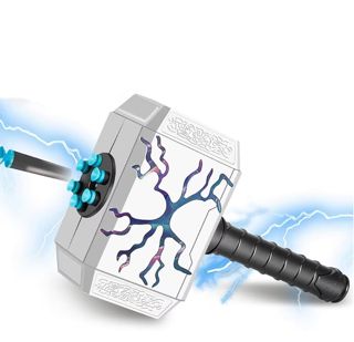 Dart-Blasting Hammer Toy Gun with Light-up Soft Bullet