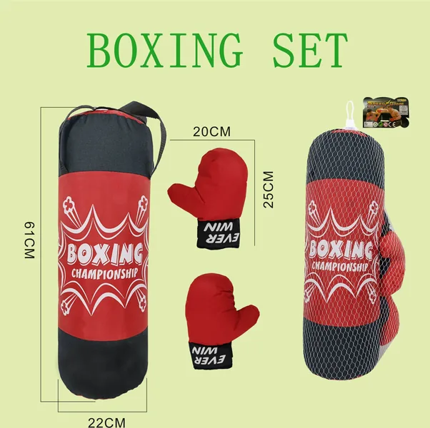 TW304655-Toy Indoor Outdoor Sport Toy Boxing Bag and Gloves Boxing Set Su