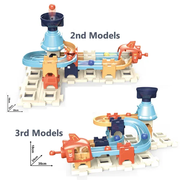 TW274003 Kids Building Block Ejection Ball Run Toy Set with 3 Changea