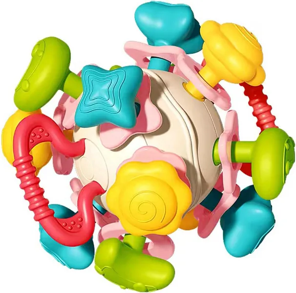 TW286411 4 in 1 Baby Sensory Toys Infant Chew Rattles Newborn Toddler