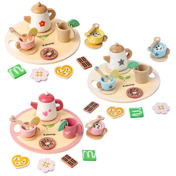 TW308811 NEW Wooden Pretend Play Toy Afternoon Tea Party Set for Kids