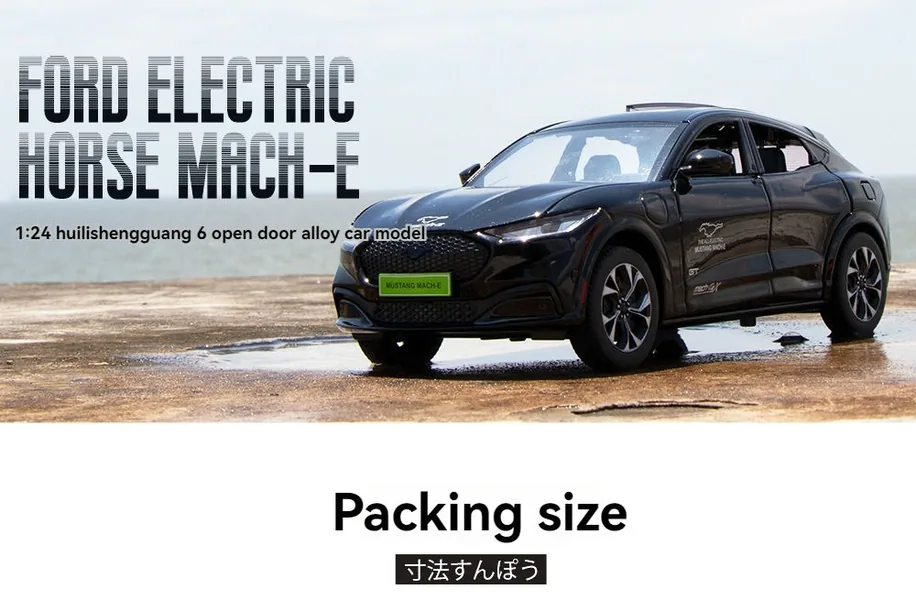 TW301049 1:24 Big Size Diecast Toys F-ord Mus-tang Mach-E Car Toys Me