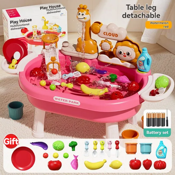 TW326664-Toy Educational Children's Electric Dishwasher Pretend Play Wate