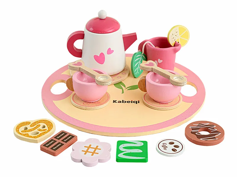TW308811 NEW Wooden Pretend Play Toy Afternoon Tea Party Set for Kids