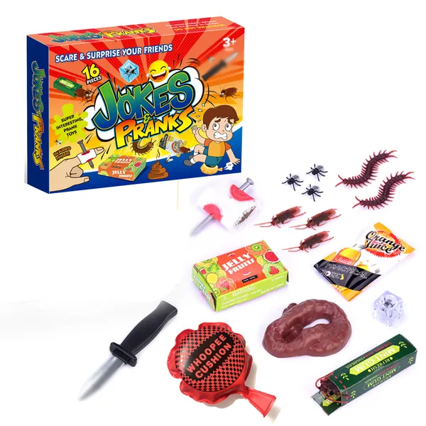 TW316536 Prank Kit Funny Gag Gifts Joke Box Practical Jokes Perfect P
