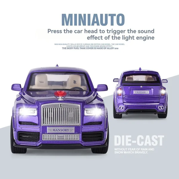 TW301051 1:24 Scale Diecast Toys Cul-linan Car Toys Metal Model for C